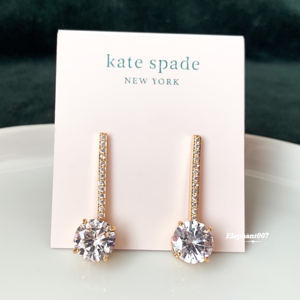 Kate Spade New York Cluster Studs Clear Gold Cubic Zirconia earrings